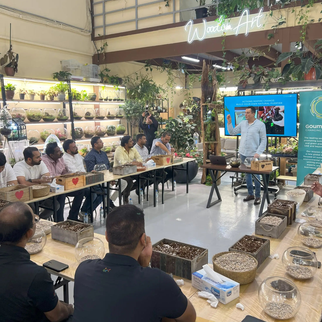 Closed Terrarium Training Workshop For Hobbyists Wooden Art Dubai